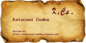 Kalocsai Csaba névjegykártya